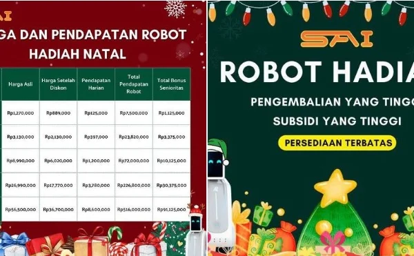 Promo Hadiah Natal dari aplikasi SAI Robot.