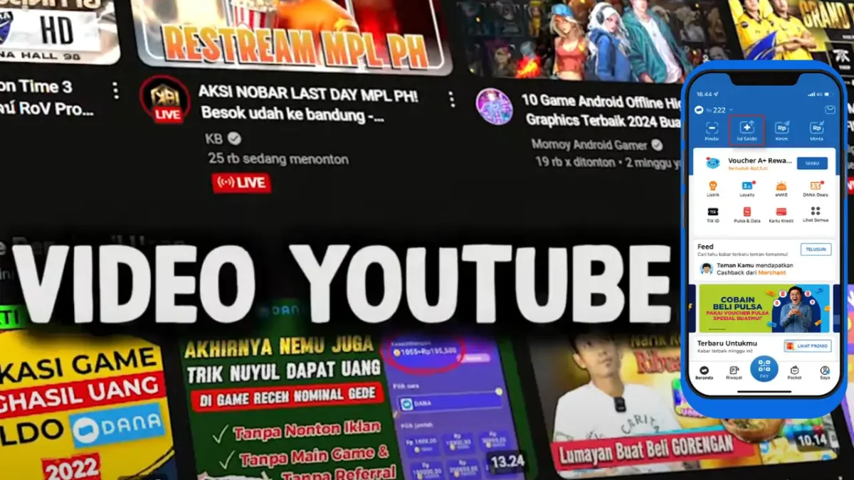 Big Rewards Saldo DANA Gratis dari Nonton Video YouTube, Mulai dari Rp150.000!