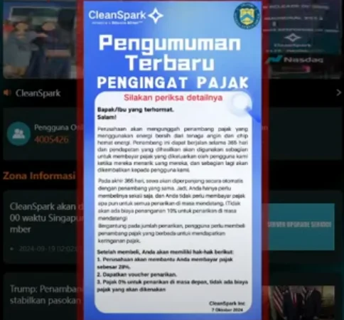 Waspada! CleanSpark (CLSK) Minta Pajak 28 Persen, Modus Baru Sebelum Kabur?