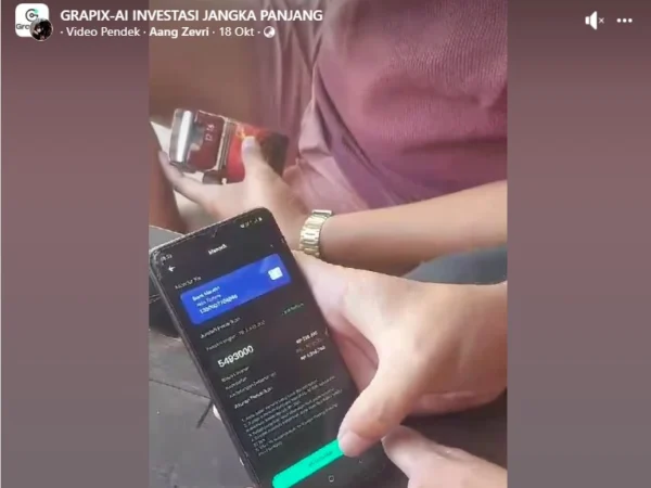 Video member Grapix AI yang melakukan Verifikasi akun.