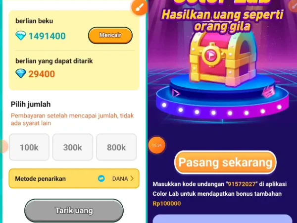 Sukses WD Tiap Hari Rp.150.000 Tanpa Syarat, Coba Game Color Lab Penghasil Saldo Dana Gopay Ovo Tercepat 2024