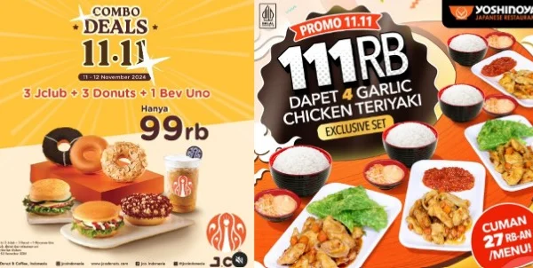 Promo tanggal kembar 11.11 dari JCO dan gerai makanan lainnya.