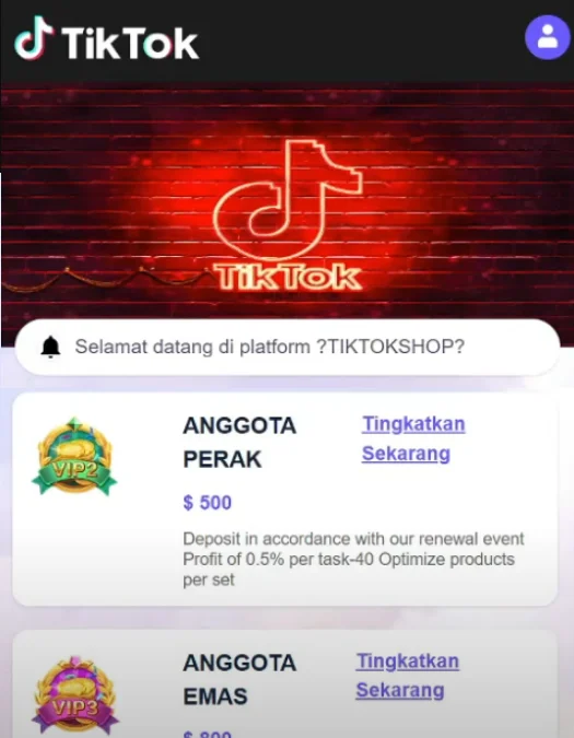 Hati-Hati! Modus Penipuan TikTok VIP Shop Nama Besar TikTok