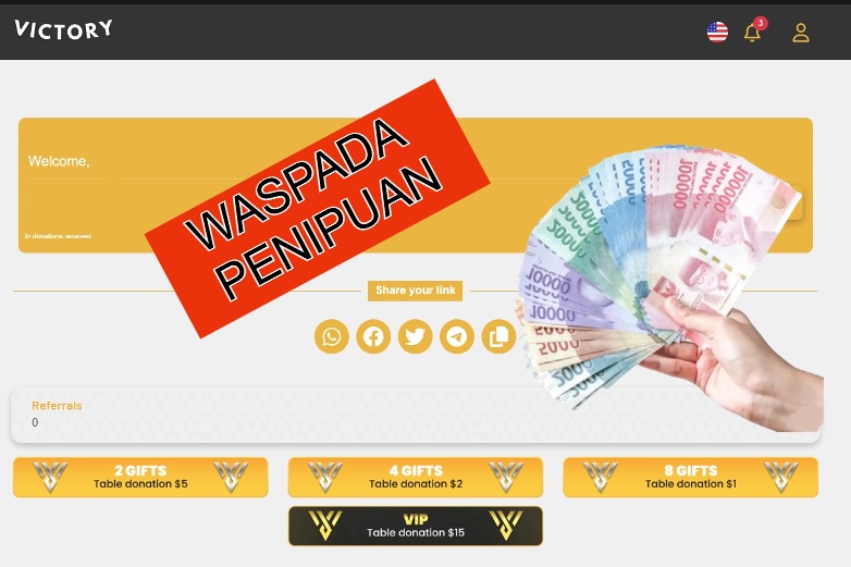 Aplikasi Victory yang diduga ponzi dari Luar Negeri