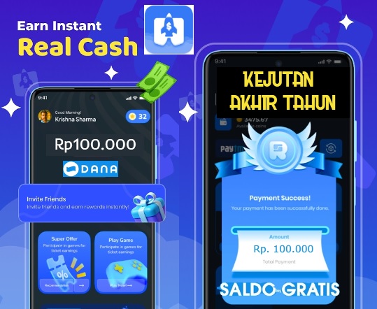 Aplikasi penghasil saldo DANA gratis Promo AKhir Tahun