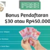 Aplikasi penghasil uang yang memberikan Rp450.00 sekali Log in.