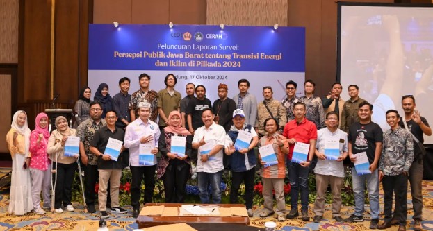 Pemaparan hasil survey Pilkada yang dilakukan oleh Center for Economics and Development Studies (CEDS) FEB Universitas Padjadjaran, Koalisi Untuk Energi Bersih (KUTUB) Jawa Barat dan Indonesia Cerah