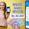 Saldo DANA gratis Rp50.000 dari aplikasi JadiDuit.