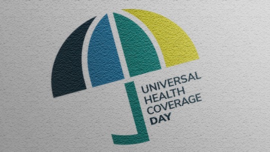 Logo Universal Health Coverage Day dimana salah satu yang berkontribusi adalah PAFI Kota Bandung.