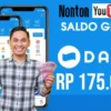 Nonton video Youtube bisa dapat gartisan saldo DANA Rp175.000.