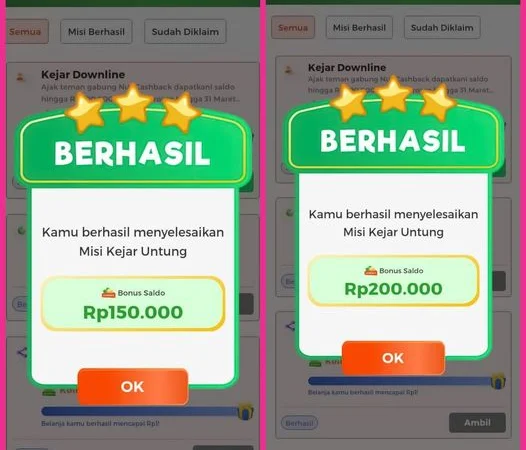 Gunakan link aplikasi penghasil uang terpercaya hanya dengan tukar koin 5k langsung WD 50k perharinya. Rekomendasi yang terbukti membayar!