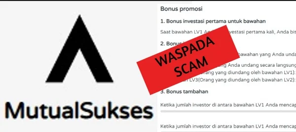 Aplikasi Mutual Sukses yang diduga bakal segera scam.