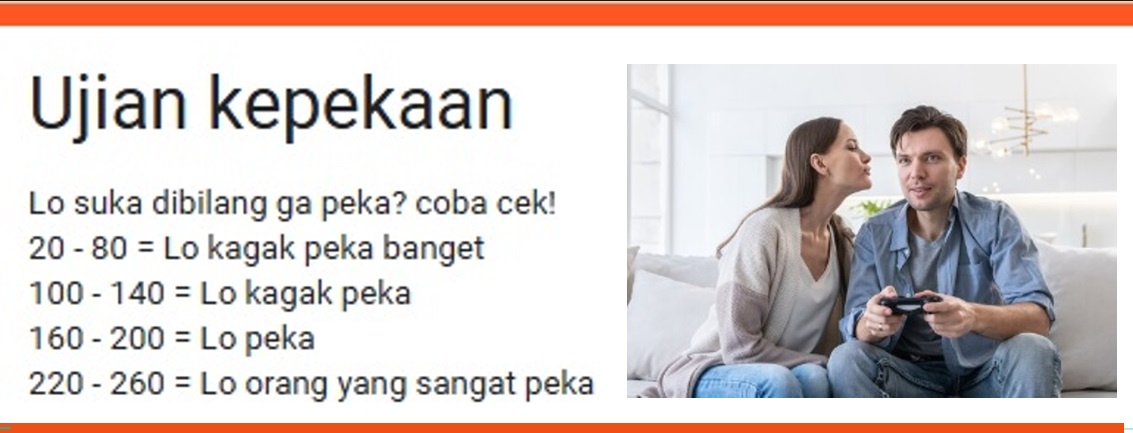 Link tes ujian kepekaan terbaru.