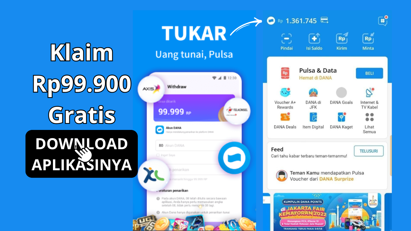 Saldo DANA Rp99.900 Gratis Tiap Hari, Ini Caranya