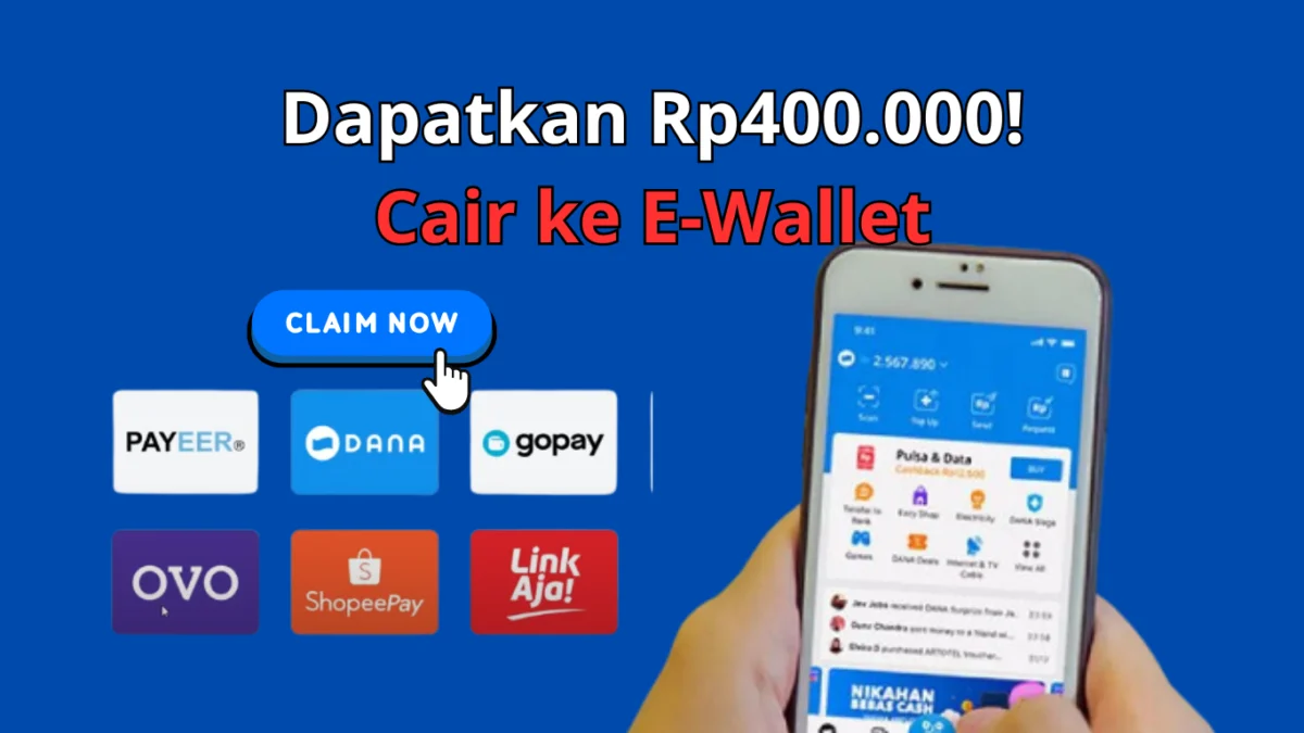 Cukup Tap dan Klaim Rp400.000 Saldo E-Wallet di Aplikasi Gratis! 