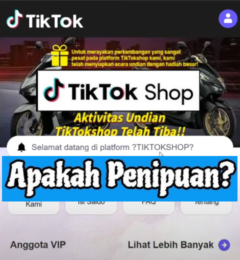 Terbukti! Aplikasi Tiktok VIP Shop itu Penipuan