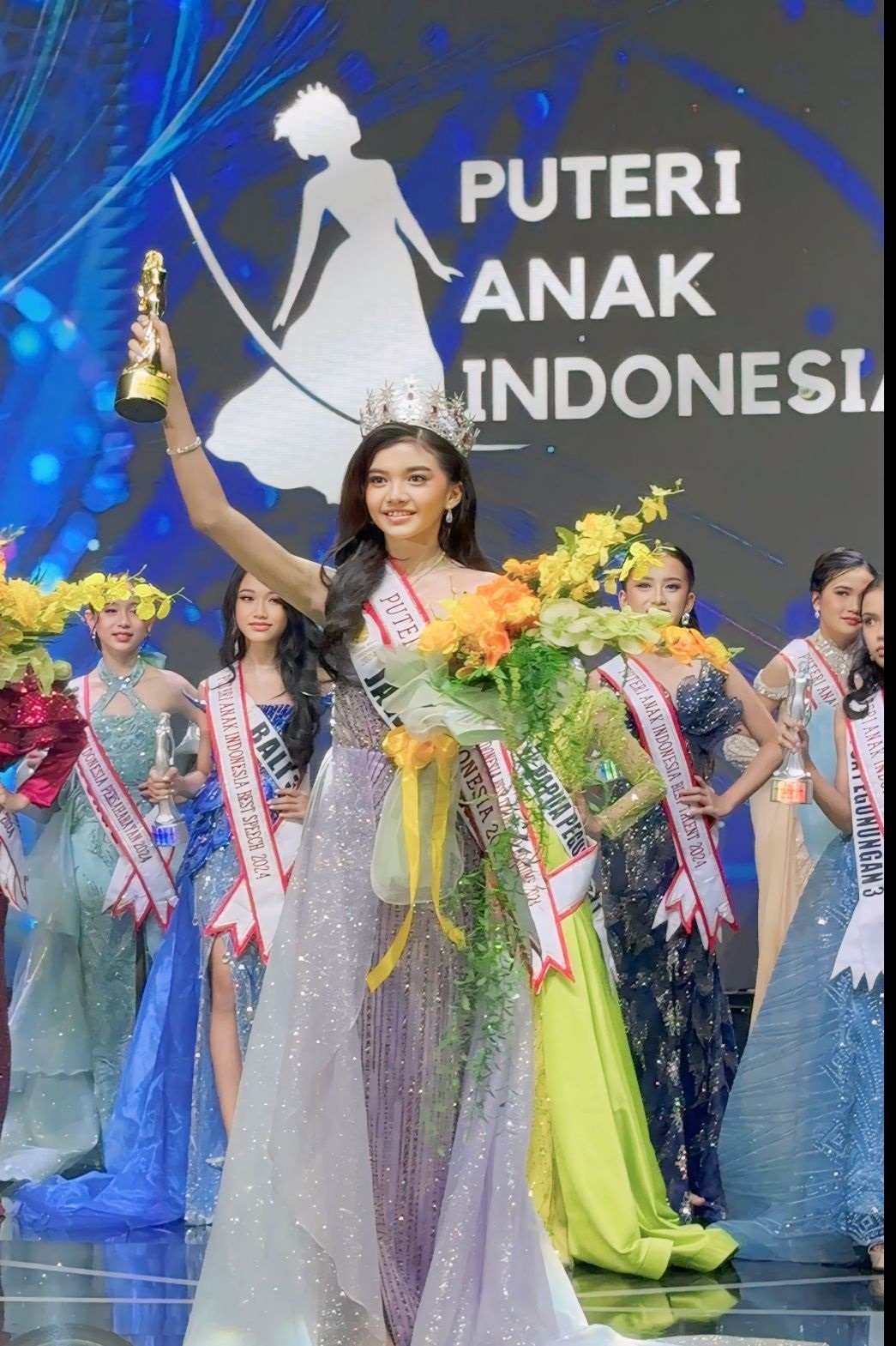 Cut Bianca Shaleeta berhasil meraih juara Putri Anak Indonesia 2024 mewakili Jawa Barat (Jabar 1) dengan mengalahkan 40 finalis dari berbagai provinsi.