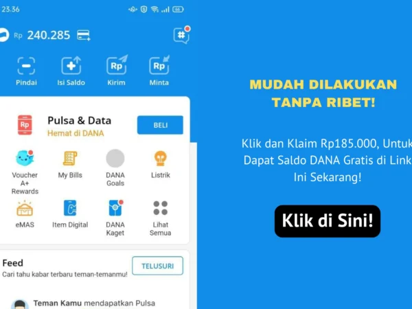 Berikut ini adalah cara mudah dan cepat untuk dapat klaim Rp185.000 lewat saldo DANA gratis terbaru untuk akhir tahun 2024. Klik di sini.