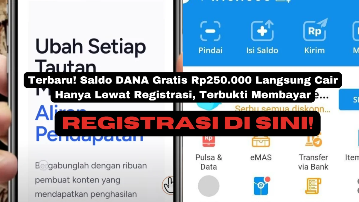 Simak langkah mudah untuk dapat saldo DANA gratis Rp250.000 langsung cair tanpa aplikasi, cuma registrasi di situs Mutual Ads. Ini syaratnya!