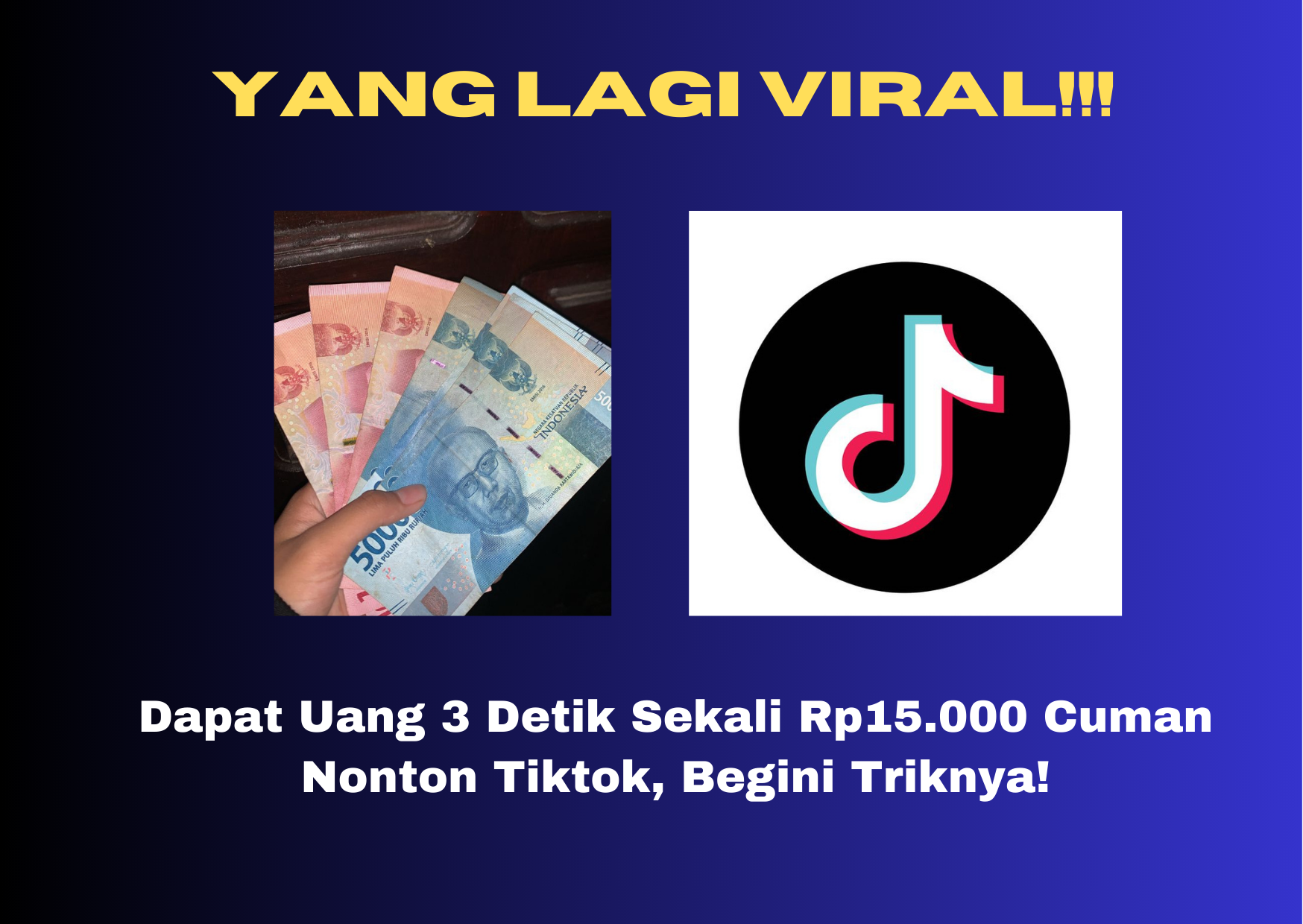 Penasaran gimana cara dapat uang 3 detik sekai hanya nonton Tiktok? Cara ini terbilang baru dan bisa dicairkan ke saldo DANA. BEgini triknya!