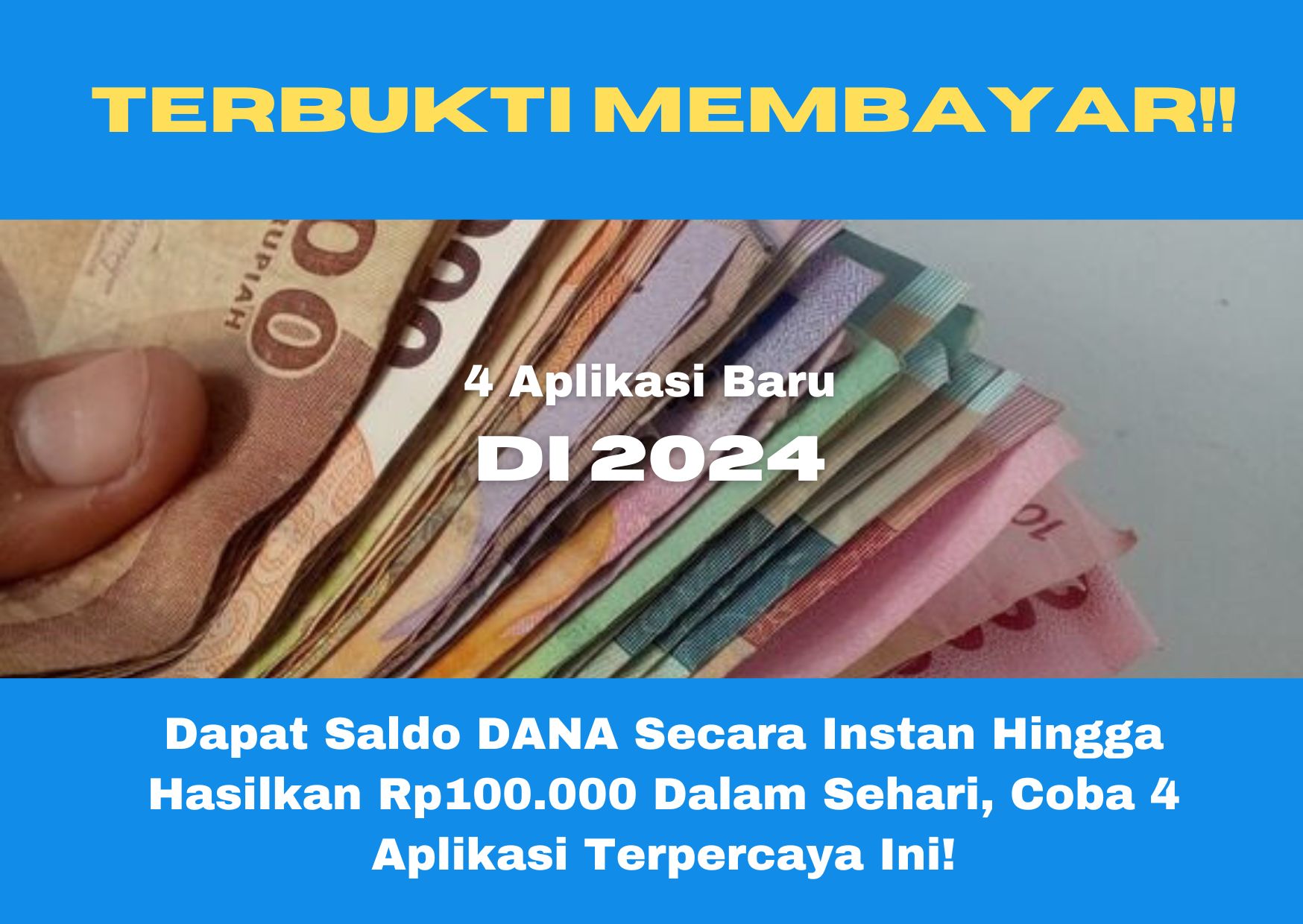 Berikut4 aplikasi penghasil uang dapat saldo DANA hinnga Rp100.000 yang sudah terbukti membayar dan langsung cair tanpa lama.