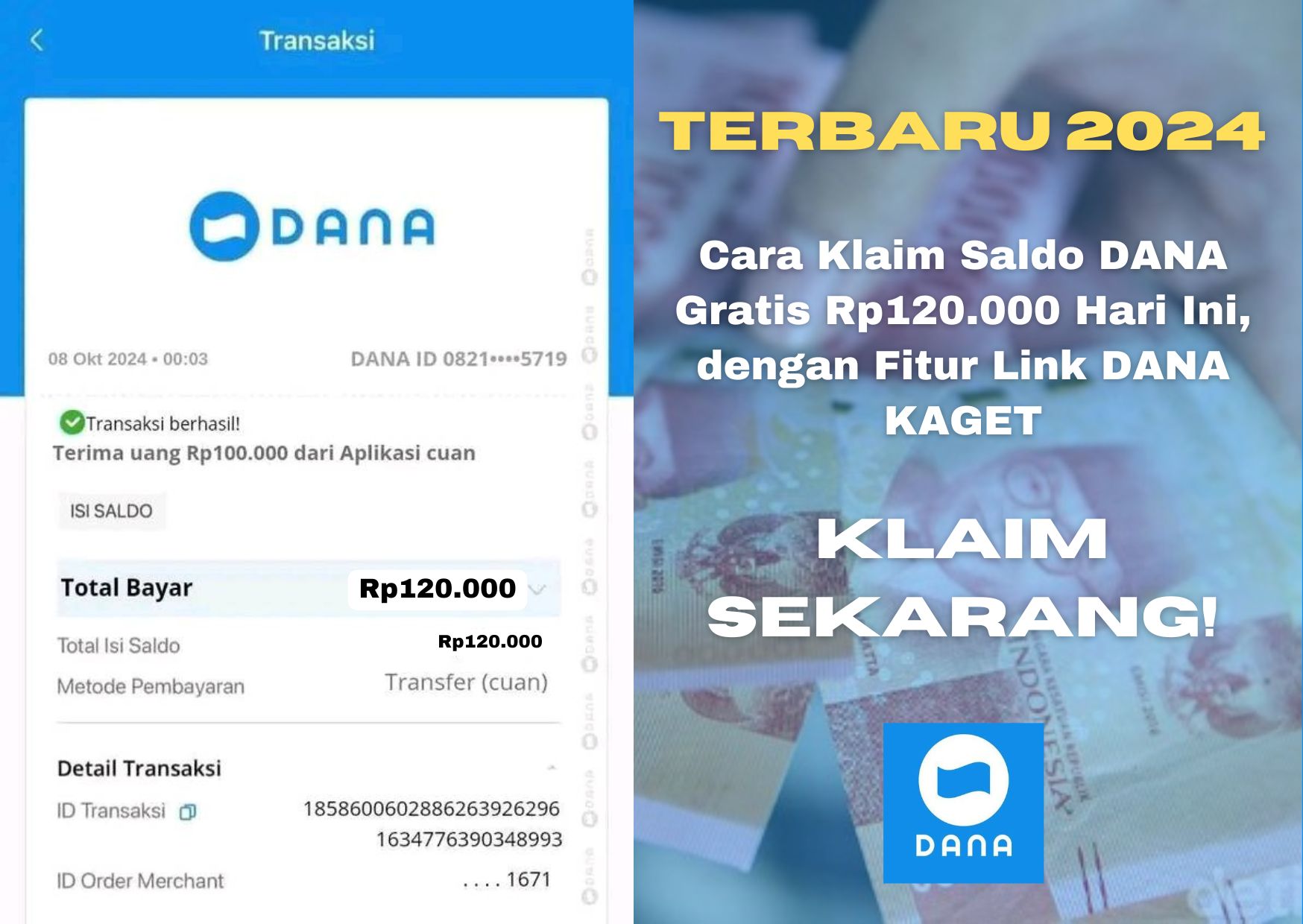 Ingin tahu gimana cara klaim saldo DANA gratis? Manfaatkan fitur DANA KAGET untuk dapatkan saldo dengan mudah hingga Rp120.000. Klik Disini!