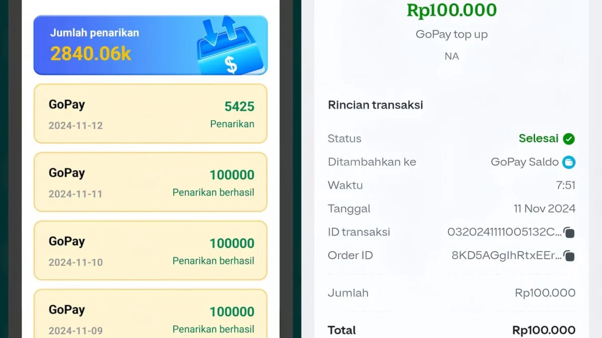 Aplikasi penghasil uang saldo gratis terbaru mirip dengan aplikasi terkenal sebelumnya. Aplikasi ini diklaim bisa membayar Rp100.00 sehari.