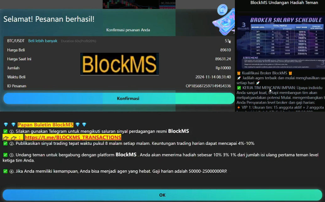 Benarkah Aplikasi BLOCKMS Penghasil Uang? ini Faktanya