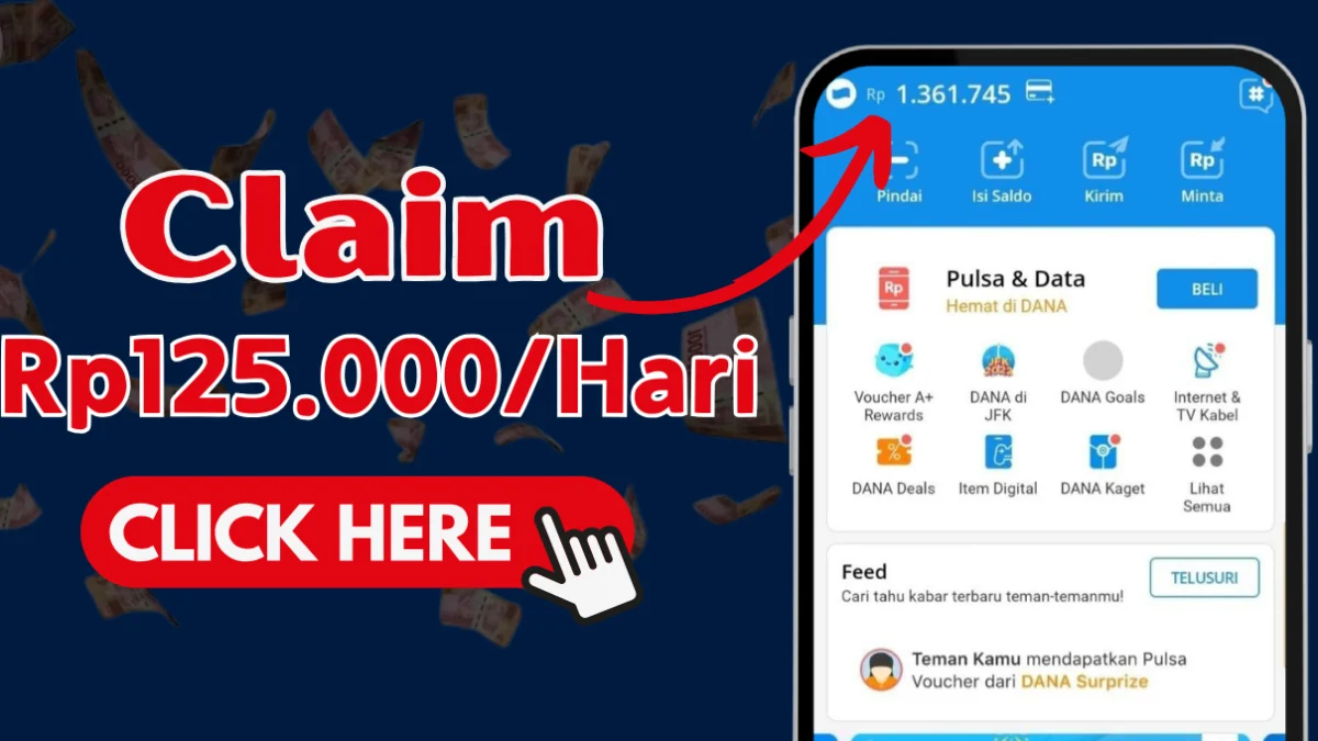 Claim Rp125.000/Hari Gratis, Saldo DANA Langsung Cair Hitungan Detik!