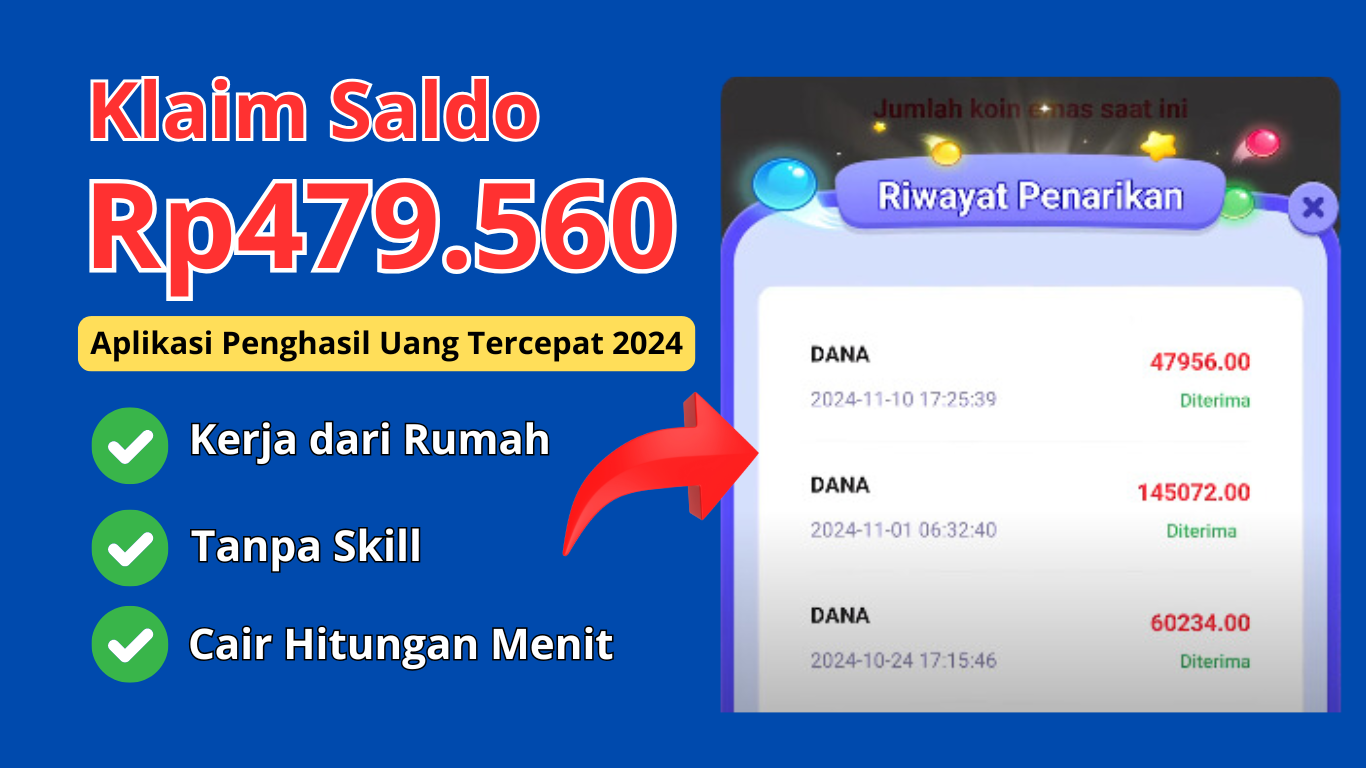 Tap-Tap Dapat Saldo DANA Rp 479.560 Gratis, Hitungan Menit Cair!