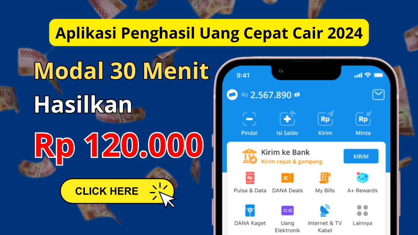 Modal 30 Menit Dapat Reward Rp120.000, Berikut Aplikasi Penghasil Uang Cepat Cair 2024