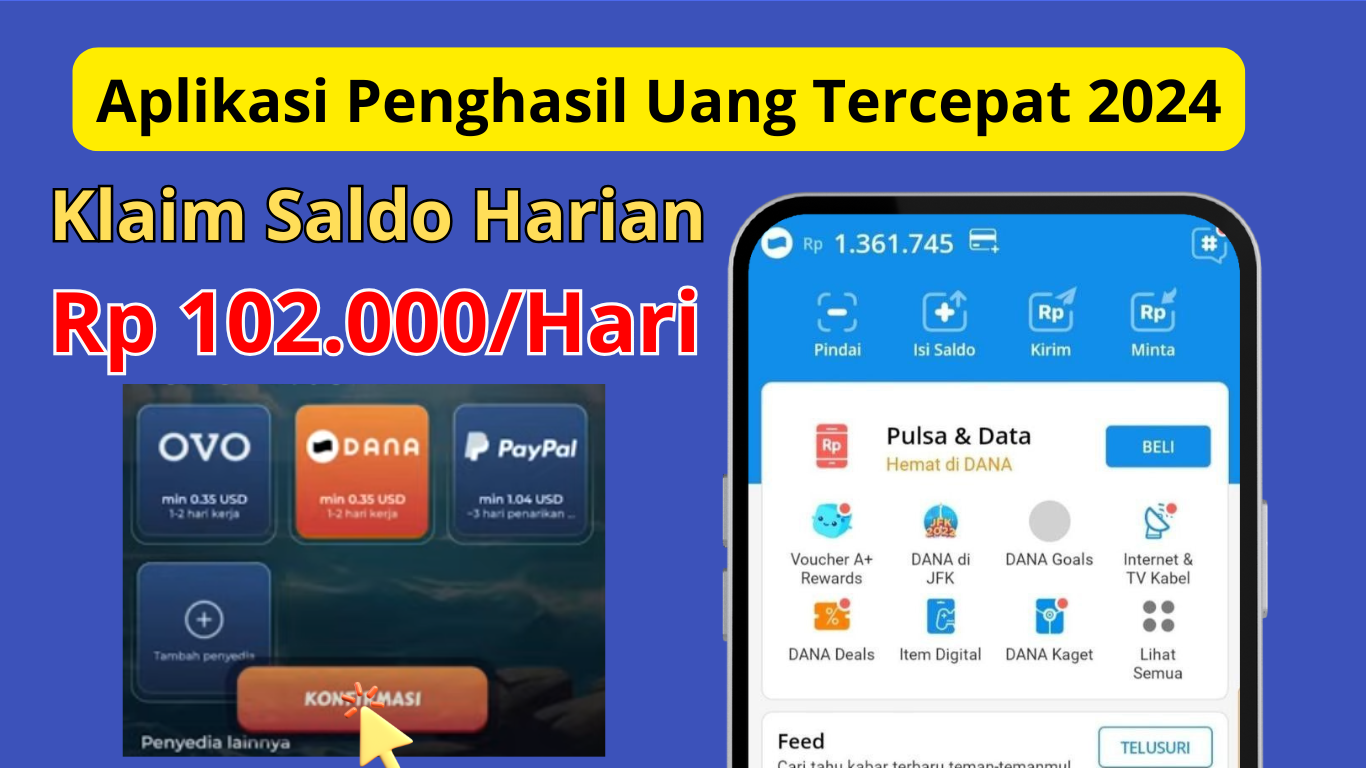 Cukup Klaim Saldo Harian Rp 102.000 Gratis, Langsung Cair di DANA! 