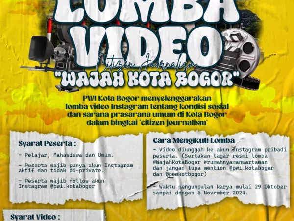 Poster pengumuman pelaksanaan lomba. (Dok. PWI Kota Bogor)