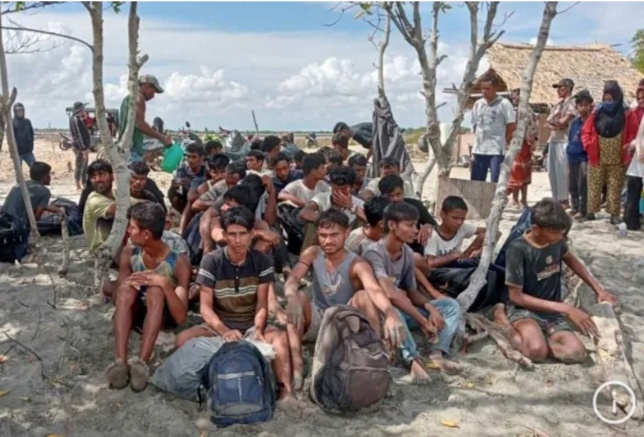 Puluhan imigran Rohingya mendarat di Aceh Timur. (foto/ANTARA)