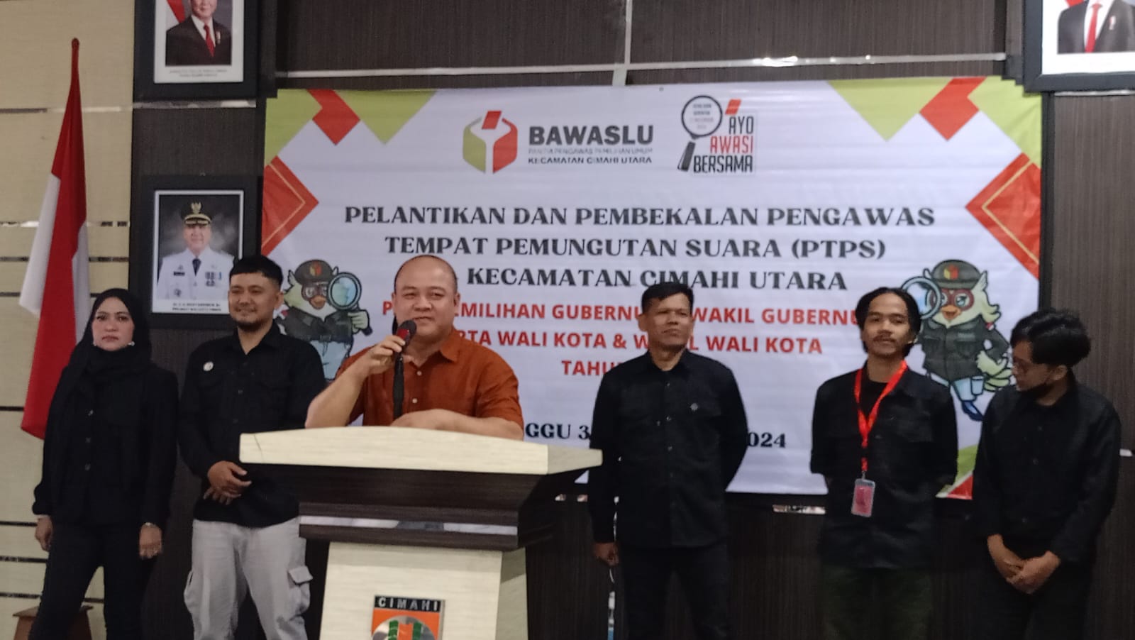 Pelantikan dan Pembekalan PTSP oleh Bawaslu Kota Cimahi (ist)