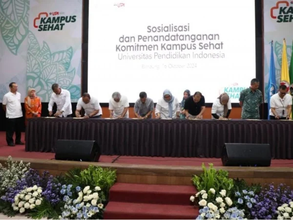 Universitas Pendidikan Indonesia Sosialisasikan dan Tandatangani Komitmen Program Kampus Sehat