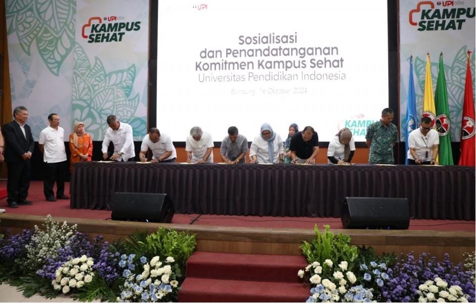 Universitas Pendidikan Indonesia Sosialisasikan dan Tandatangani Komitmen Program Kampus Sehat