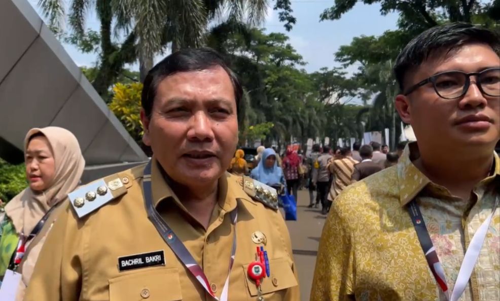 Pj Bupati Bogor Bachril Bakri saat menghadiri Rakornas. Foto : Istimewa