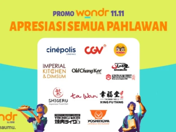 Promo 11.11 Wondr, Klaim 11 Promo Serba Ekstra di Beberapa Tempat Ini