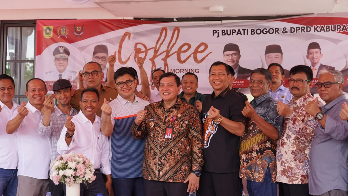 Coffee Morning Pemkab bersama DPRD Kabupaten Bogor, di Taman Setu DPRD Kabupaten Bogor, pada Selasa (12/11/2024). (Sandika Fadilah / Jabar Ekspres)