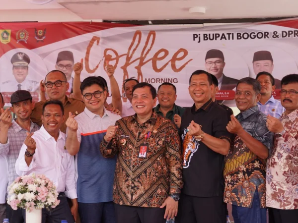 Coffee Morning Pemkab bersama DPRD Kabupaten Bogor, di Taman Setu DPRD Kabupaten Bogor, pada Selasa (12/11/2024). (Sandika Fadilah / Jabar Ekspres)