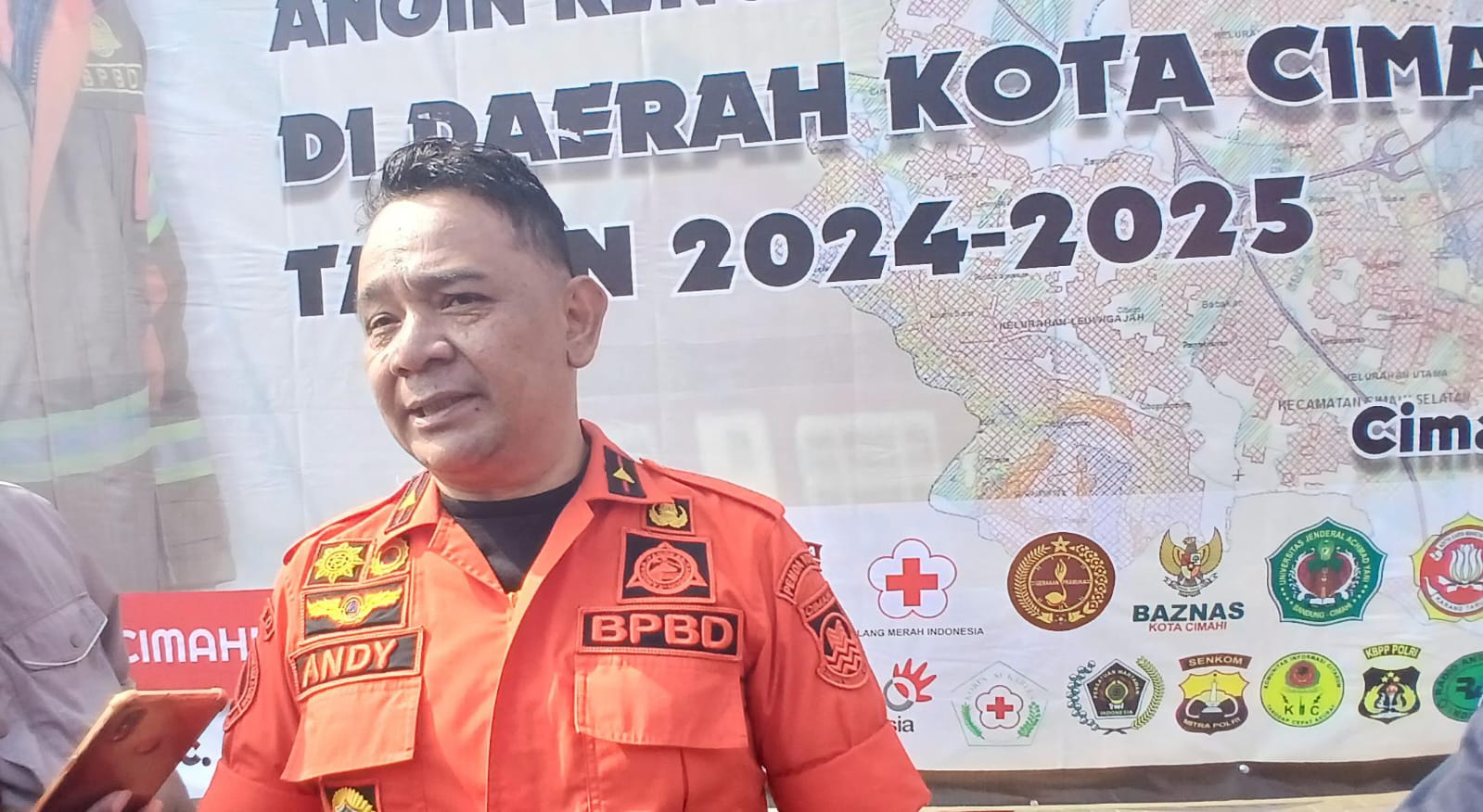 Kepala Pelaksana BPBD Kota Cimahi, Fithriandy Kurniawan Katakan Seluruh Wilayah di Kota Cimahi Rawan Bencana (mong)