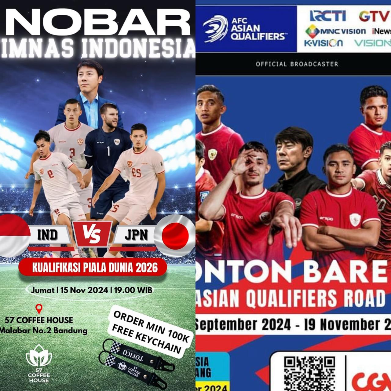 10+ Tempat Nobar Indonesia vs Jepang di Bandung, Hari ini, 15 November 2024