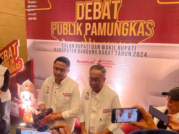 Paslon Bupati dan Wakil Bupati Bandung Barat nomor urut 3, Hengky Kurniawan dan Ade Sudrajat. Dok Jabar Ekspres