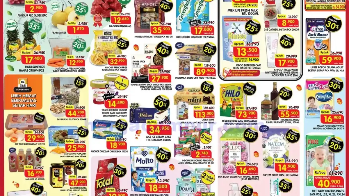 Promo Superindo Weekday, Dapatkan Potongan Harga yang Bikin Hemat Belanja