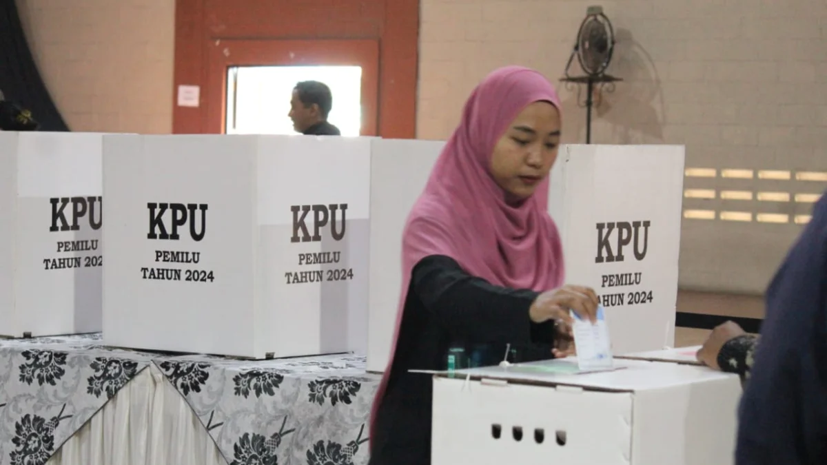 Simulasi pemungutan suara beberapa waktu lalu yang digelar KPU Kota Bandung.