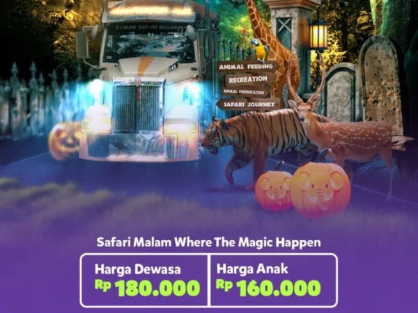 Safari Malam di Taman Safari Bogor Edisi Spesial Penutupan Halloween 2024, Catat Harga Tiket Masuknya!