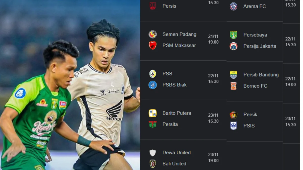 Jadwal Pertandingan Pekan Ke-11 BRI Liga 1 2024/2025, Catat Tanggalnya!