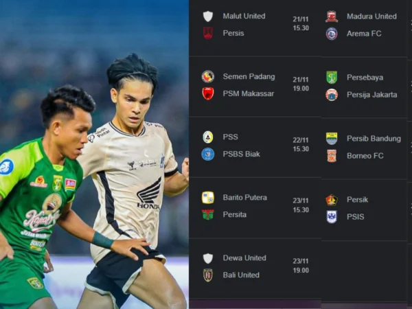 Jadwal Pertandingan Pekan Ke-11 BRI Liga 1 2024/2025, Catat Tanggalnya!