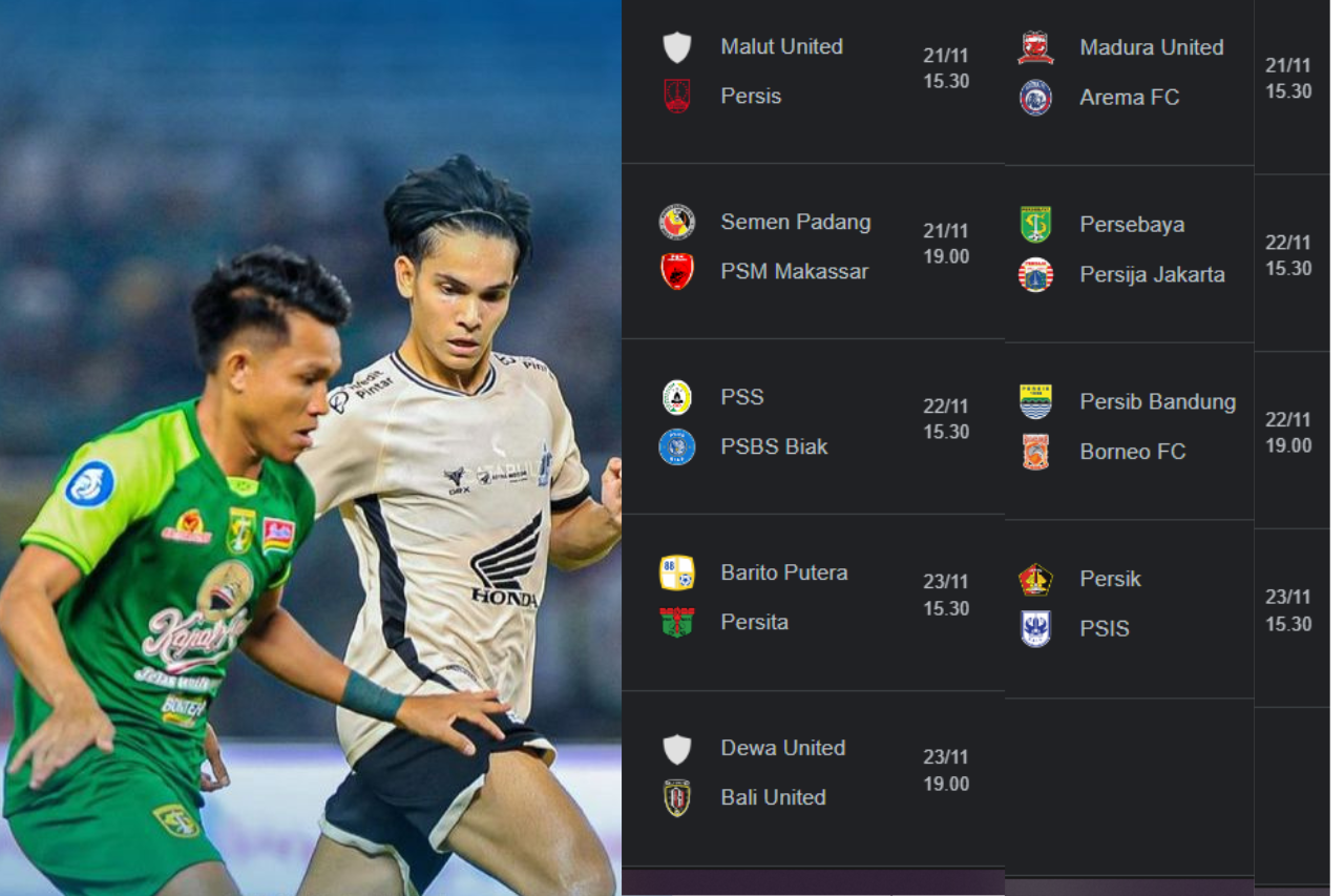 Jadwal Pertandingan Pekan Ke-11 BRI Liga 1 2024/2025, Catat Tanggalnya!